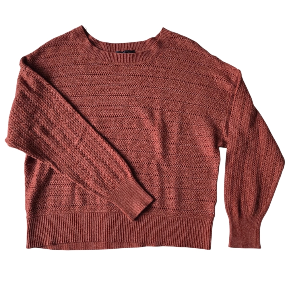 Denver Hayes Dusty Rose Crew Neck Sweater Womens XL 26in P2P